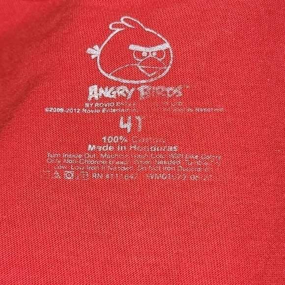 5/$10 Angry Birds size 4T short sleeve tee shirt  bird graphic - Picture 3 of 4